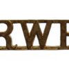 Royal Welsh Fusiliers (R.W.F.) Shoulder Title 