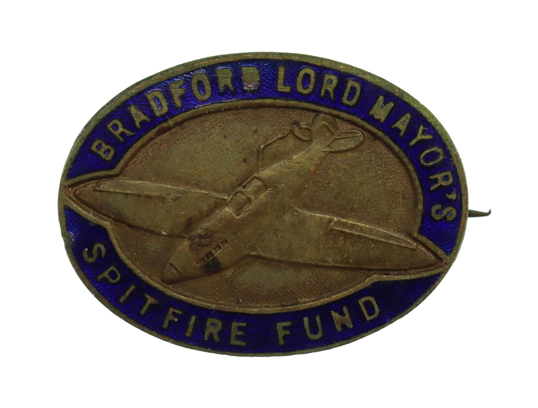 WW2 Bradford Lord Mayor's Spitfire Fund Enamelled Lapel Badge