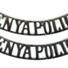 Pair of Kenya Police (KENYA POLICE) Chrome Shoulder Titles