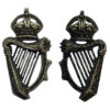 Pair of Royal Ulster Constabulary (R.U.C.) Collar Badges - King's Crown