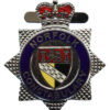 Norfolk Constabulary Enamelled Warrant Card Badge - Queen's Crown