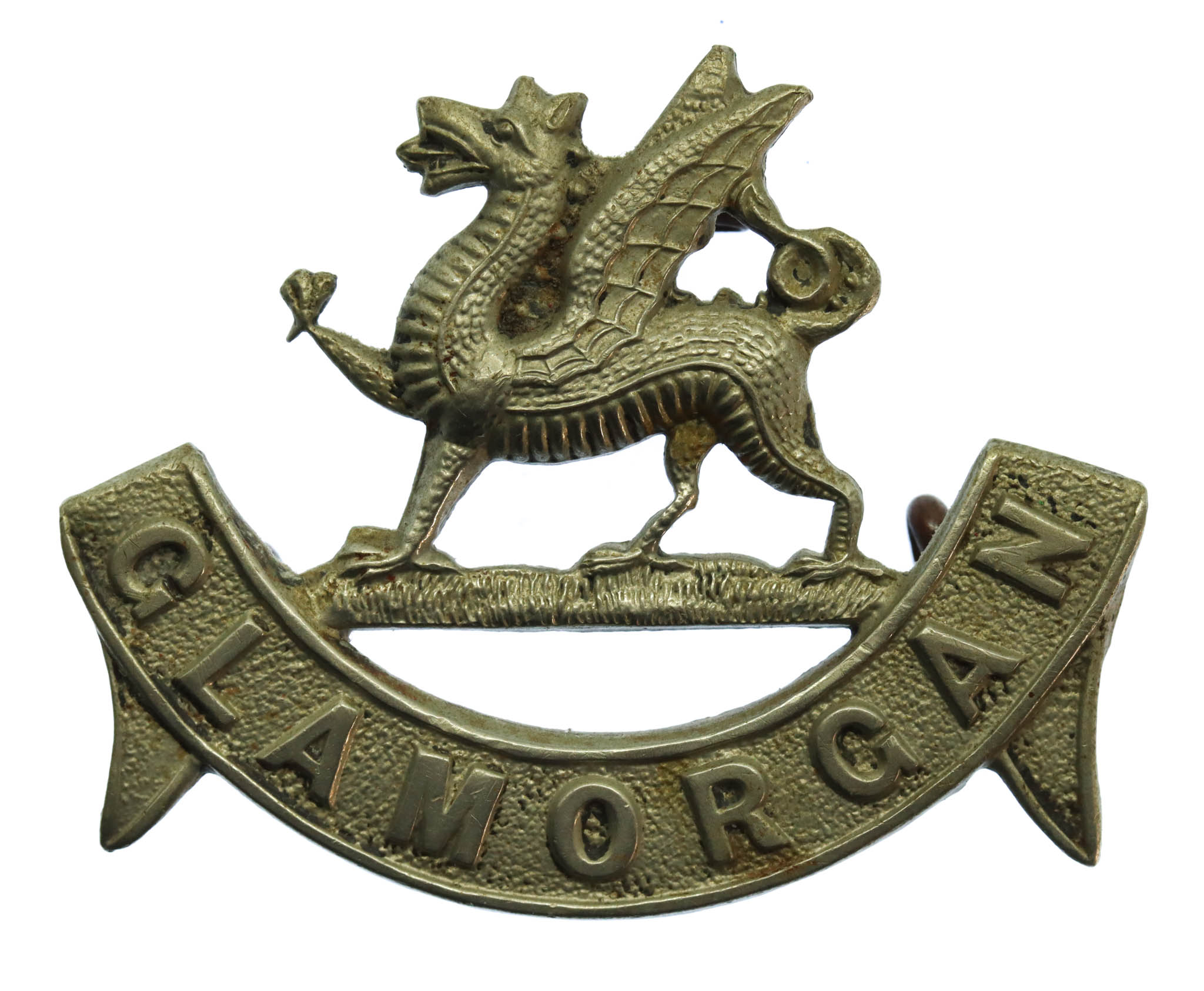 Glamorgan Constabulary White Metal Collar Badge