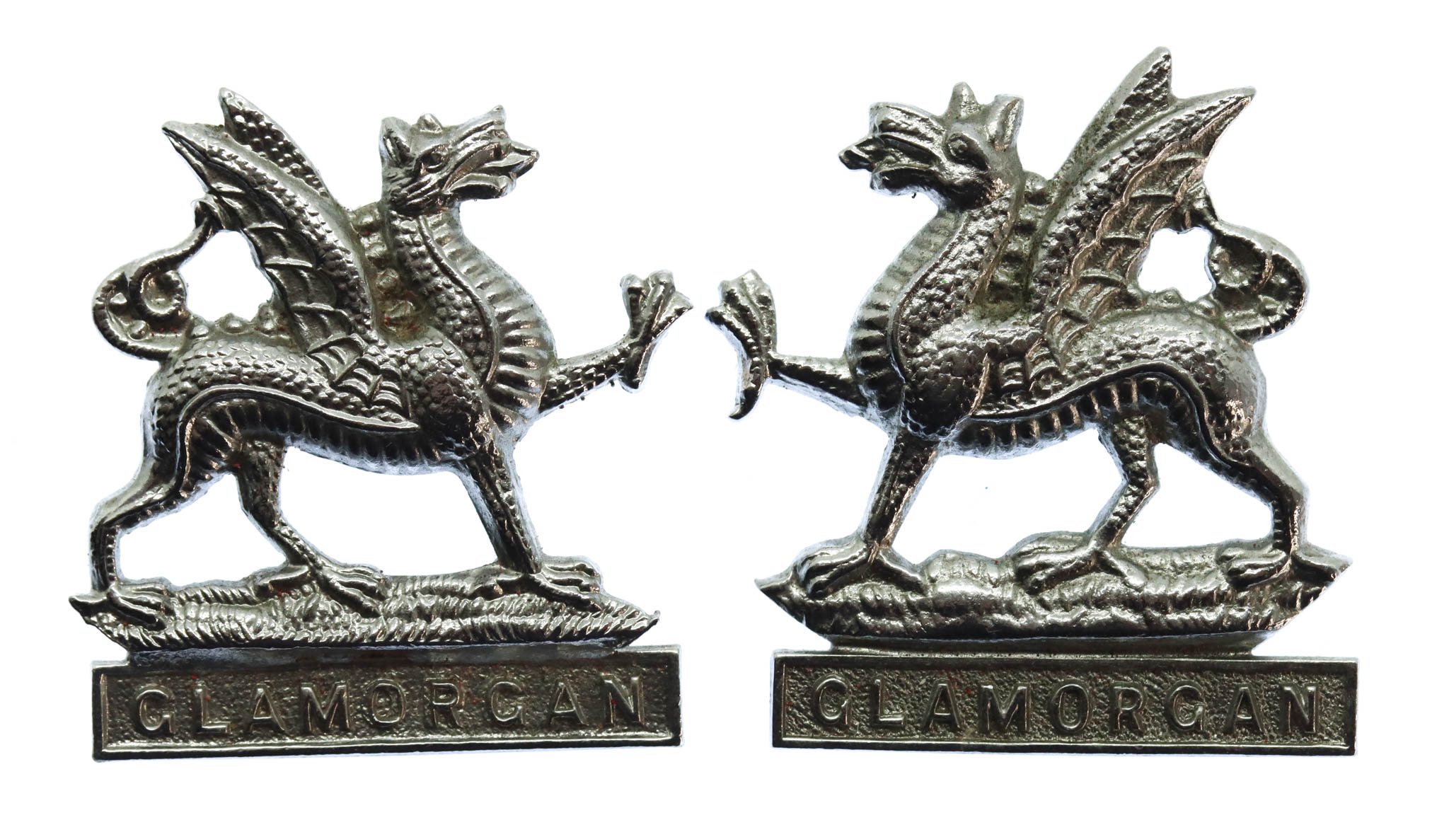 Pair of Glamorgan Constabulary Collar Badges