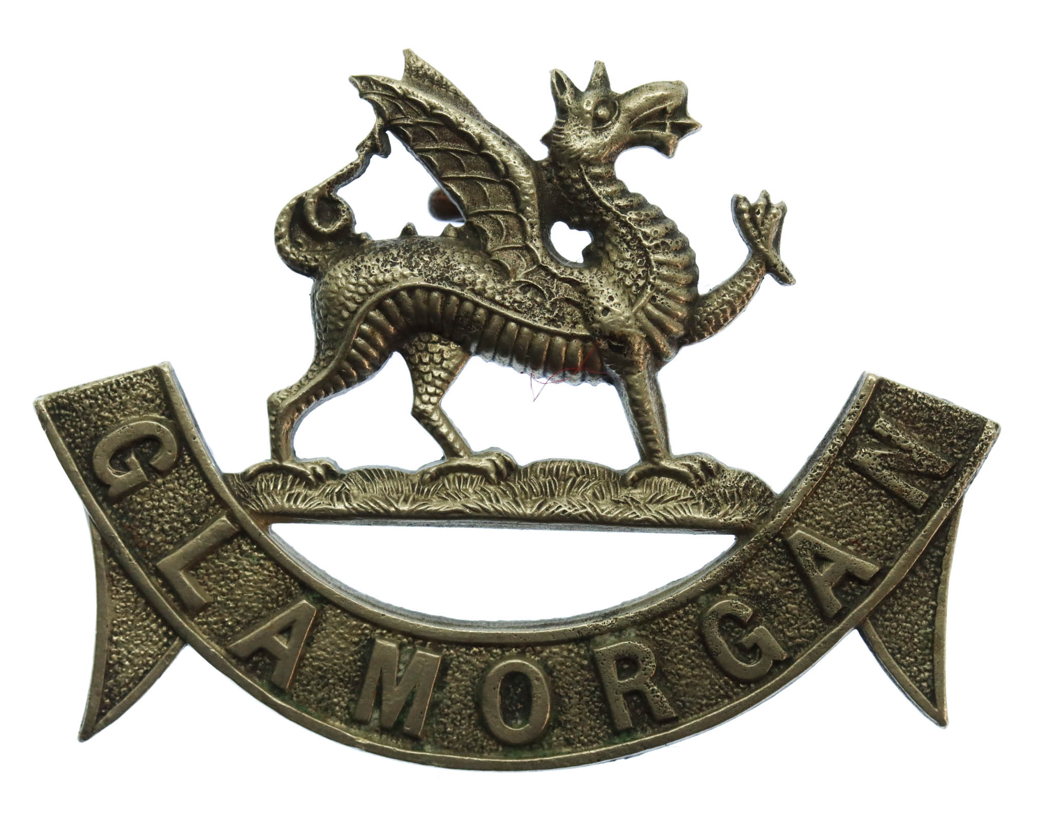 Glamorgan Constabulary White Metal Collar Badge