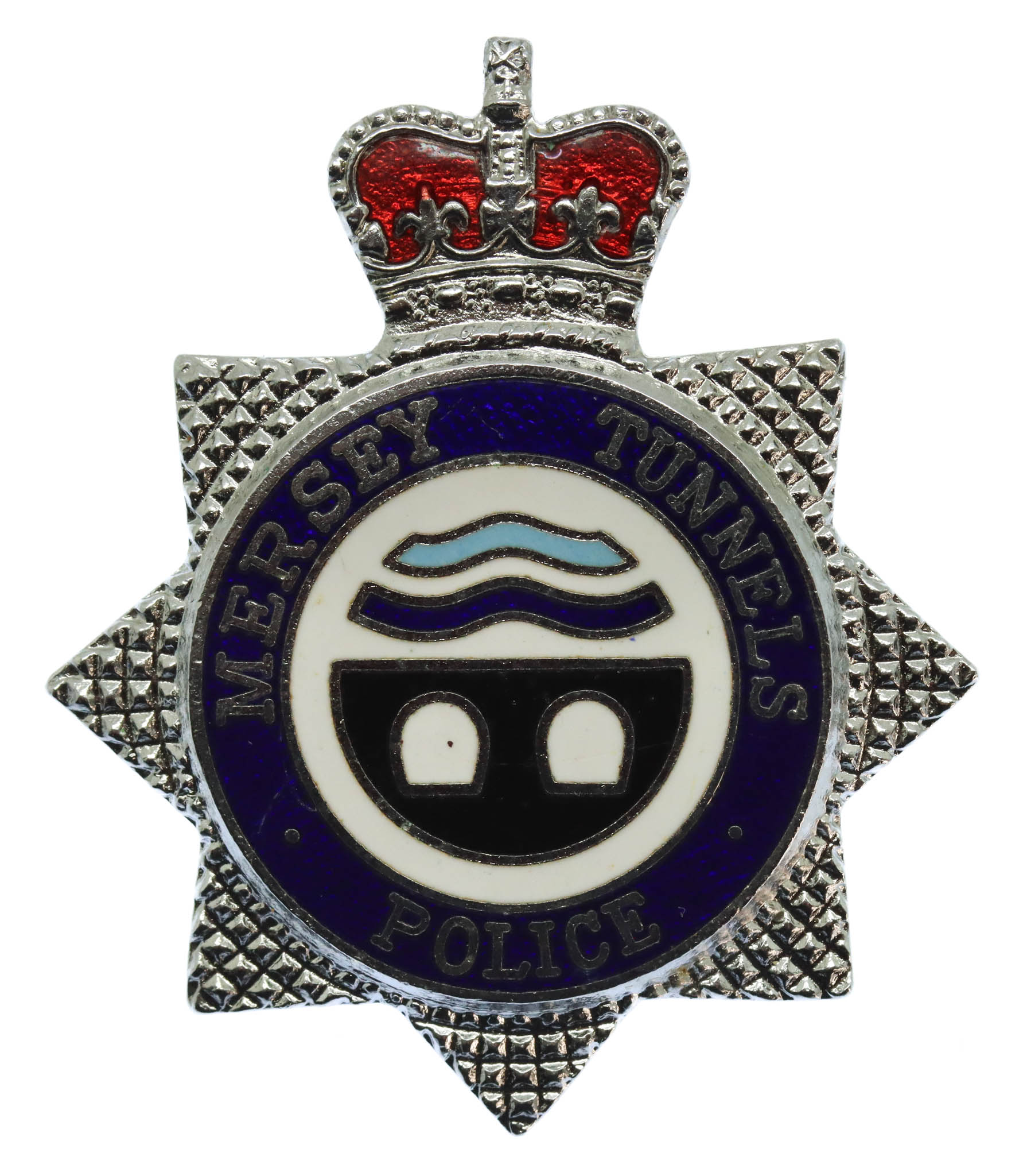 Mersey Tunnels Police Cap Badge - Queen's Crown (Post 1996)