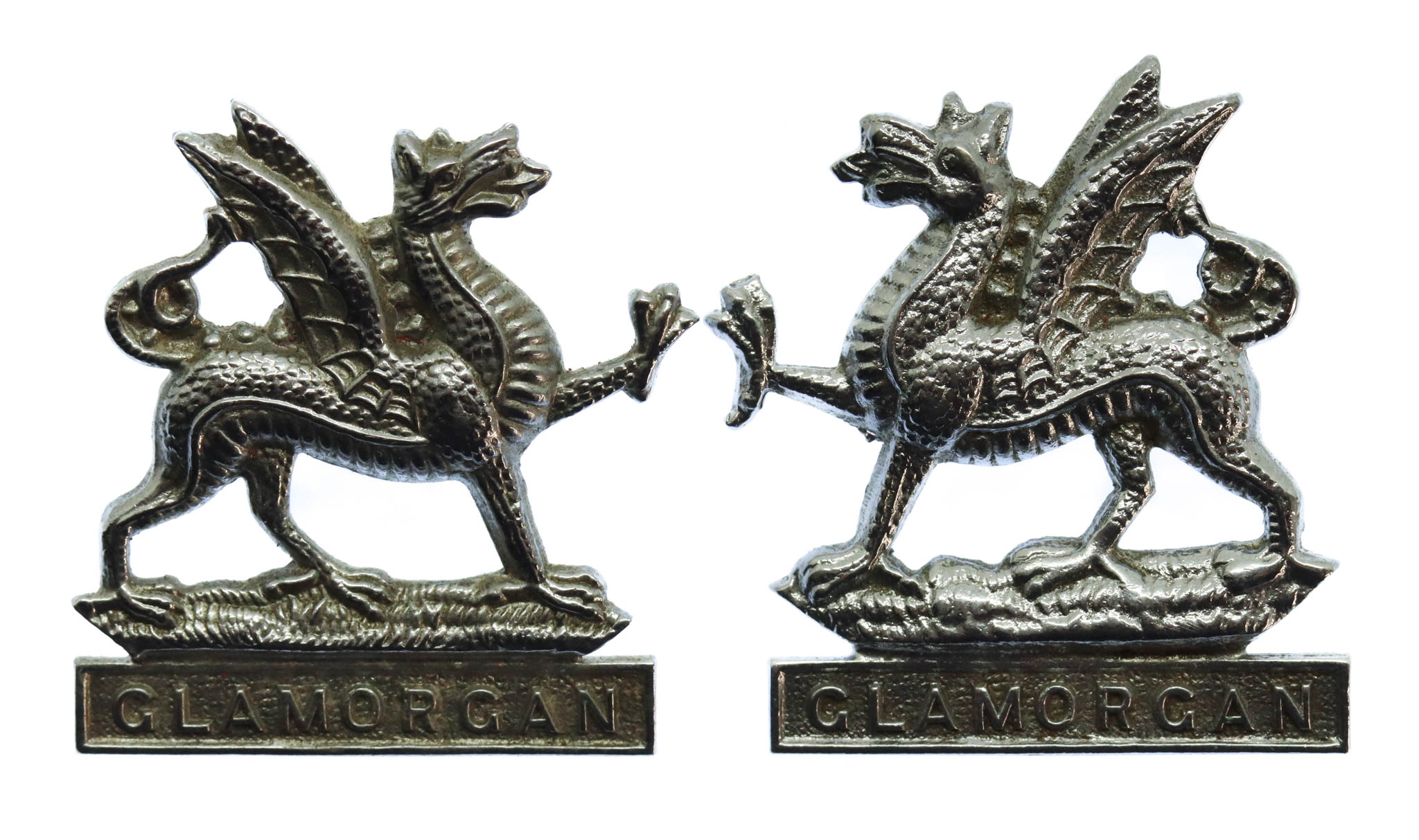 Pair of Glamorgan Constabulary Collar Badges