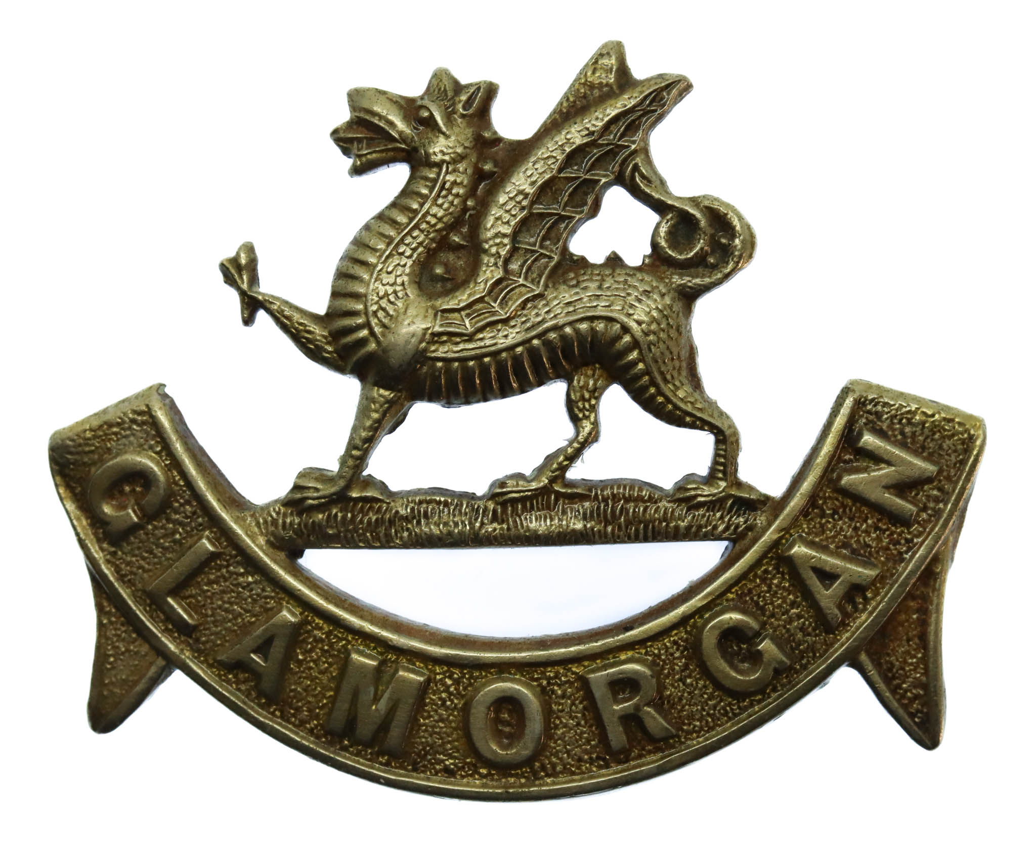 Glamorgan Constabulary White Metal Collar Badge