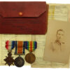 WW1 1914-15 Star Medal Trio with Original Documents and Photo - Pte. J. Wood, 18th Hussars