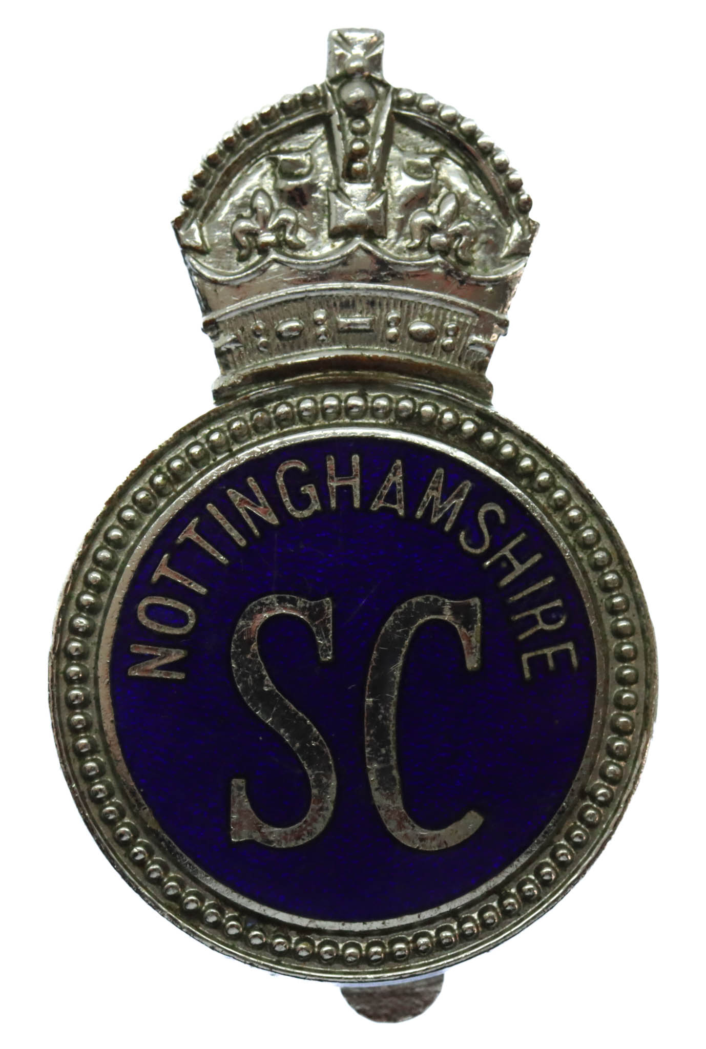 Nottinghamshire Special Constabulary Enamelled Cap Badge - King's Crown