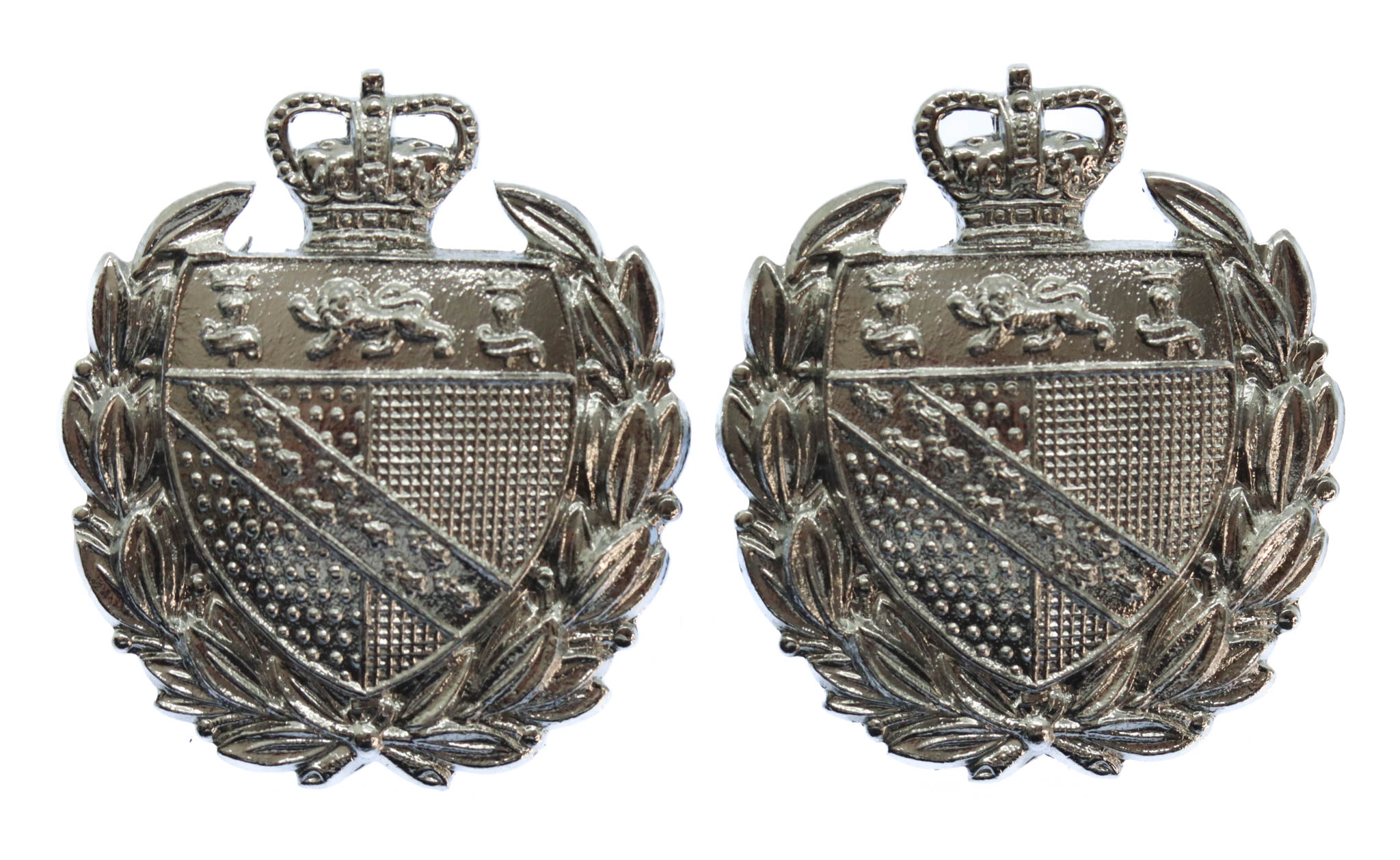 Pair of Norfolk Constabulary Collar Badges - Queen's Crown