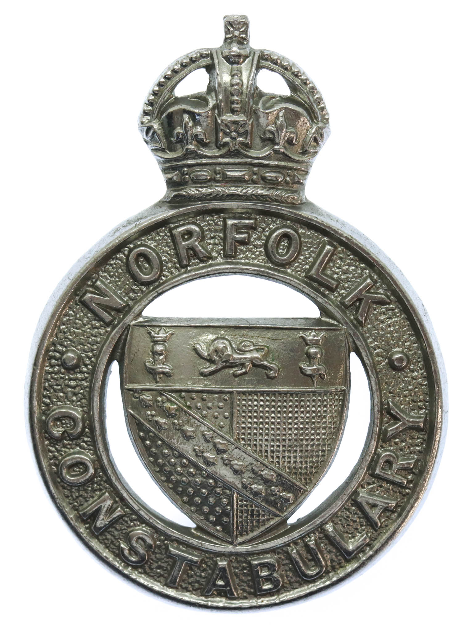 Norfolk Constabulary Cap Badge - King's Crown