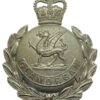 Glamorgan Constabulary Chrome Wreath Helmet Plate - Queen's Crown