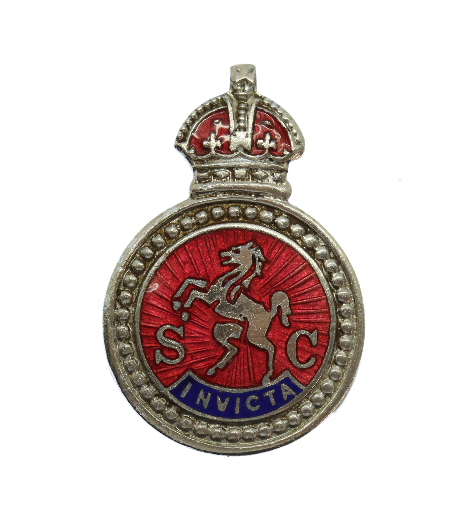Kent Special Constabulary Enamelled Lapel Badge - King's Crown