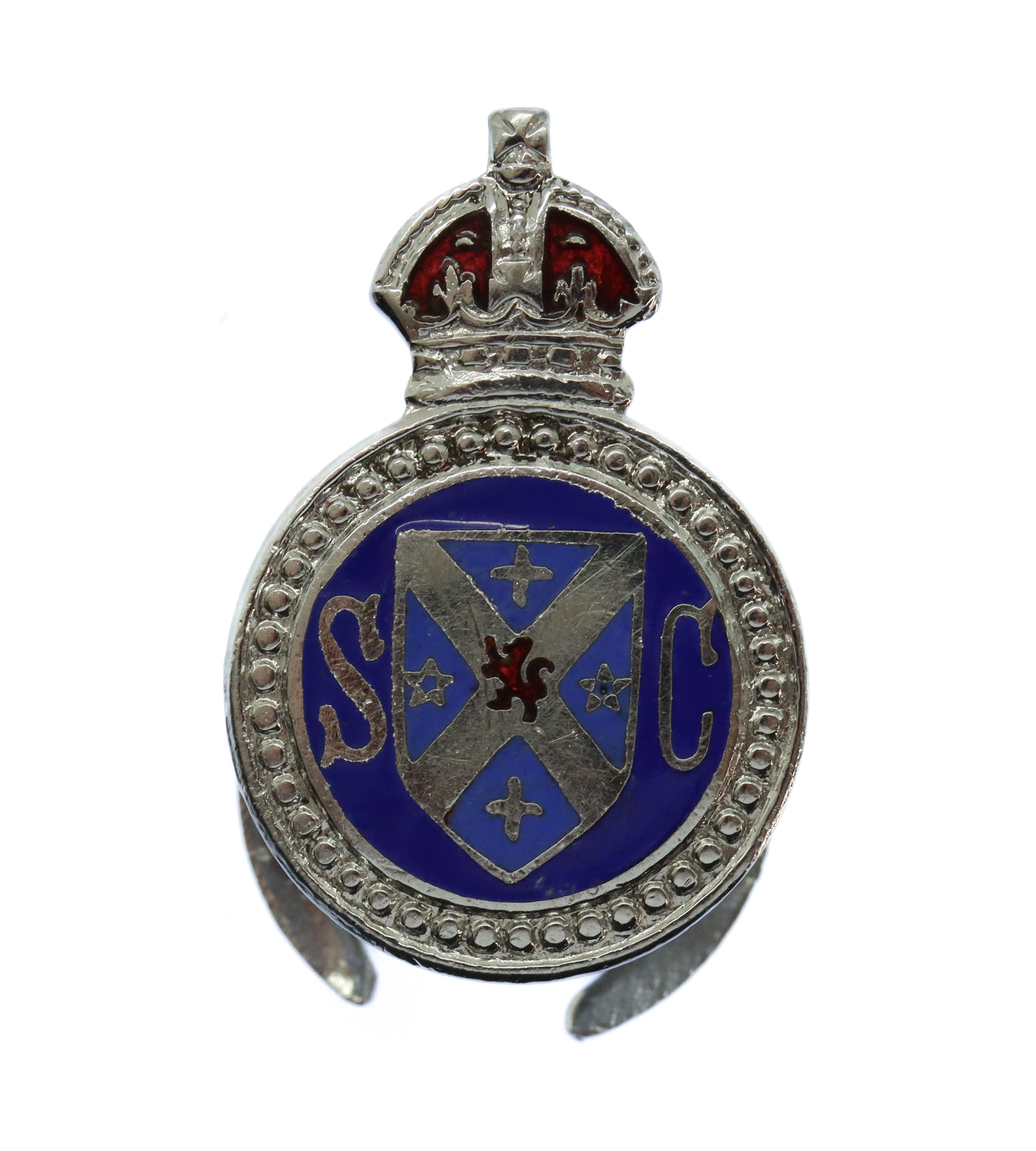 Stirlingshire Special Constabulary Enamelled Lapel Badge - King's Crown