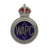 Women's Auxiliary Police Corps (W.A.P.C.) Enamelled Lapel Badge - King's Crown