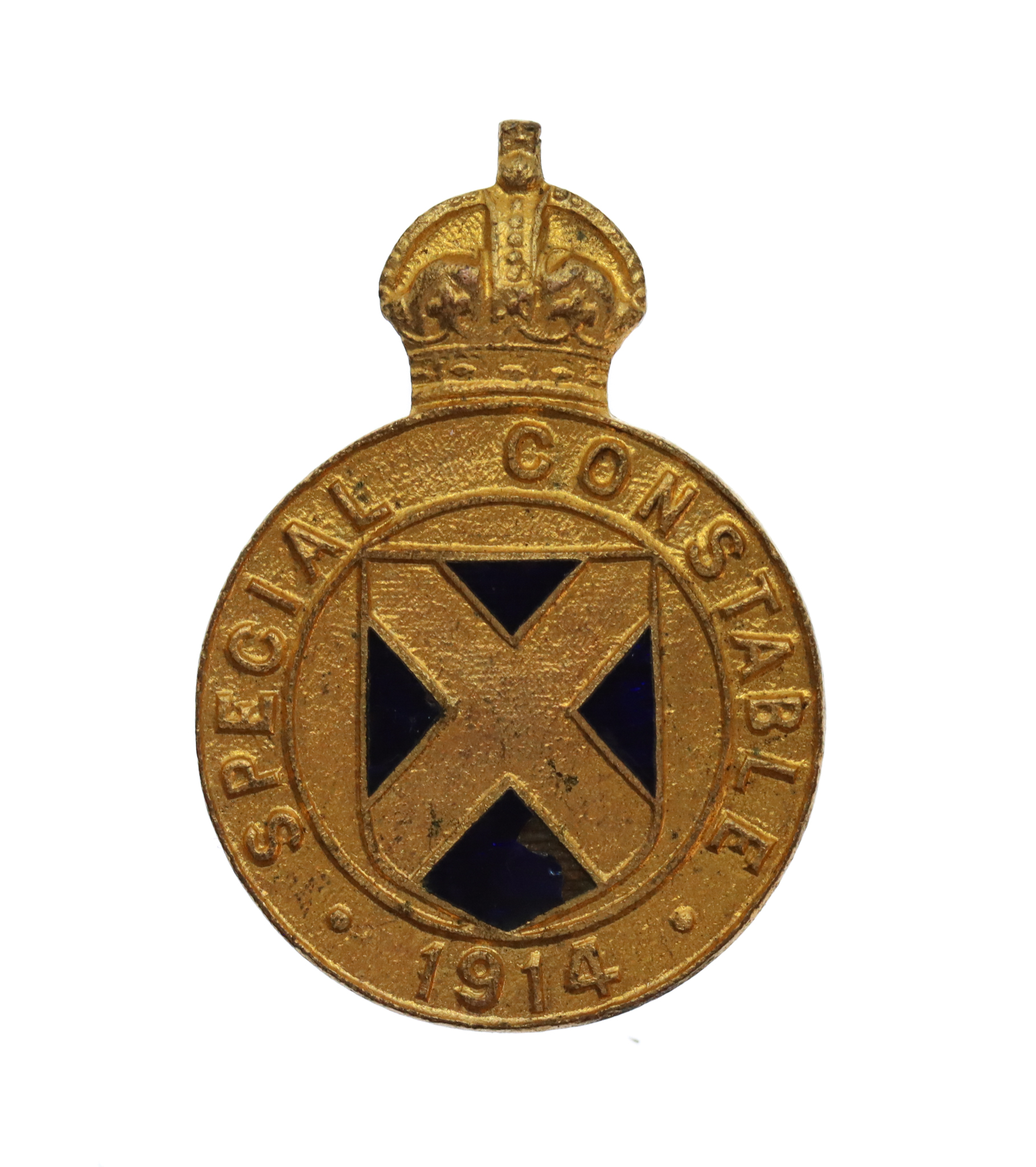 WW1 St. Albans Special Constable 1914 Enamelled Lapel Badge