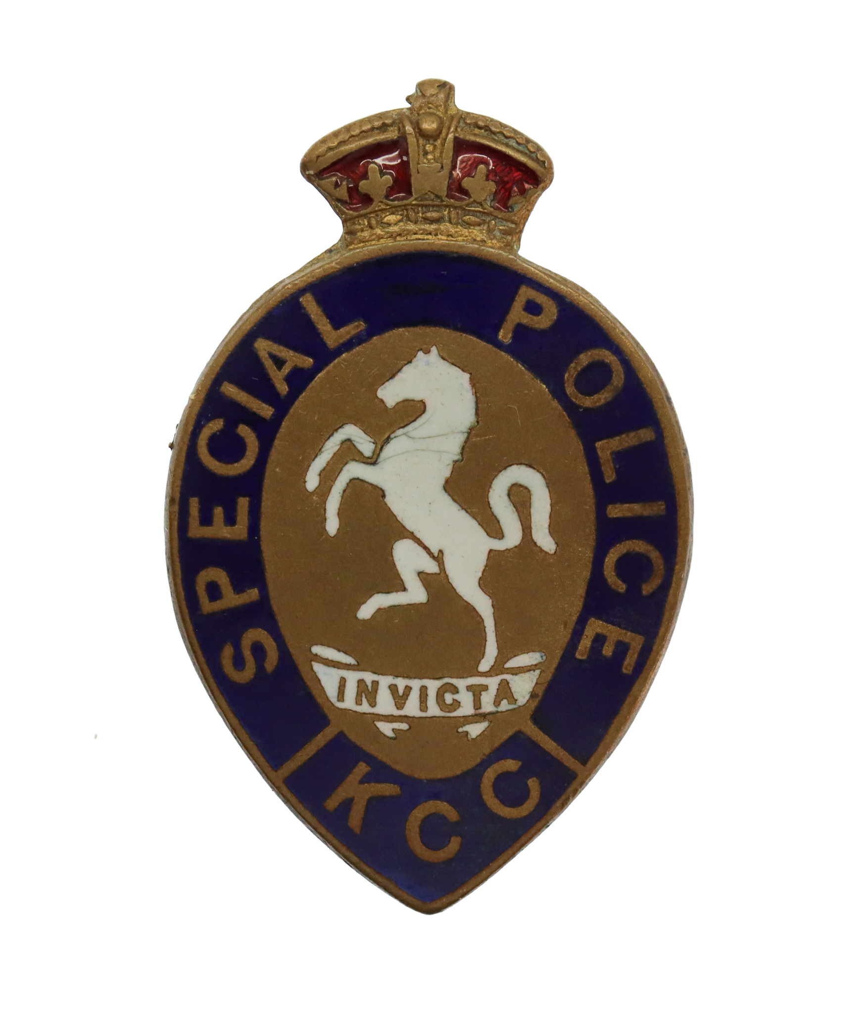 Kent County Constabulary Special Police Enamelled Lapel Badge
