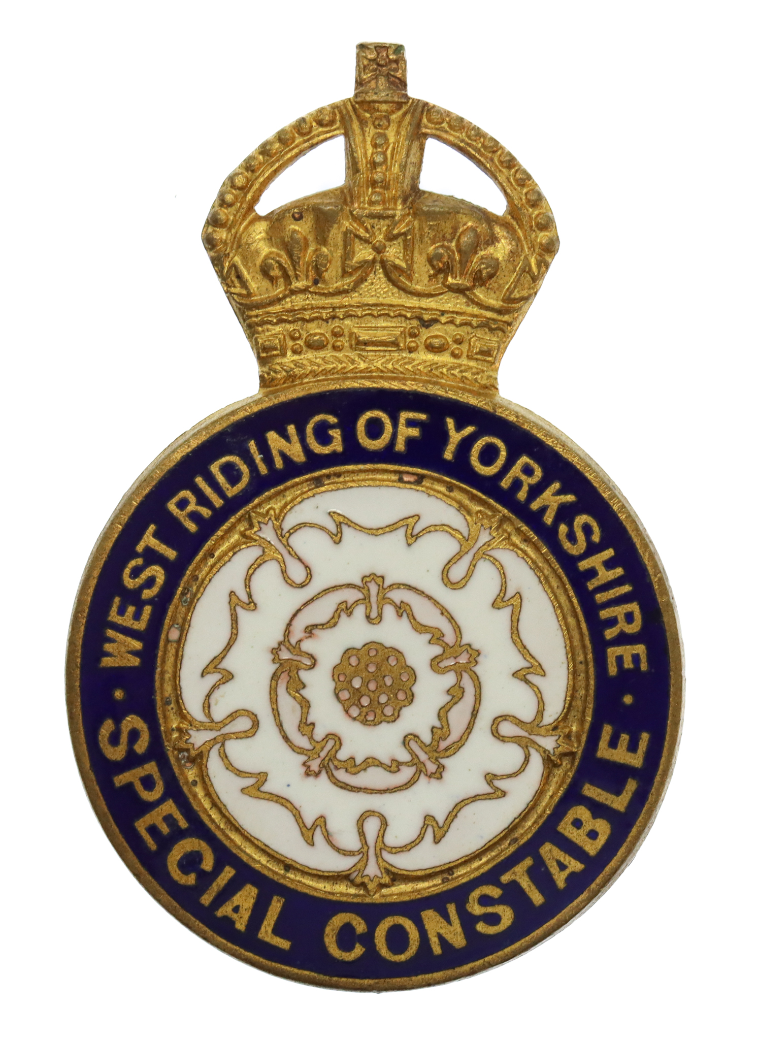 West Riding of Yorkshire Special Constable Enamelled Lapel Badge - King's Crown