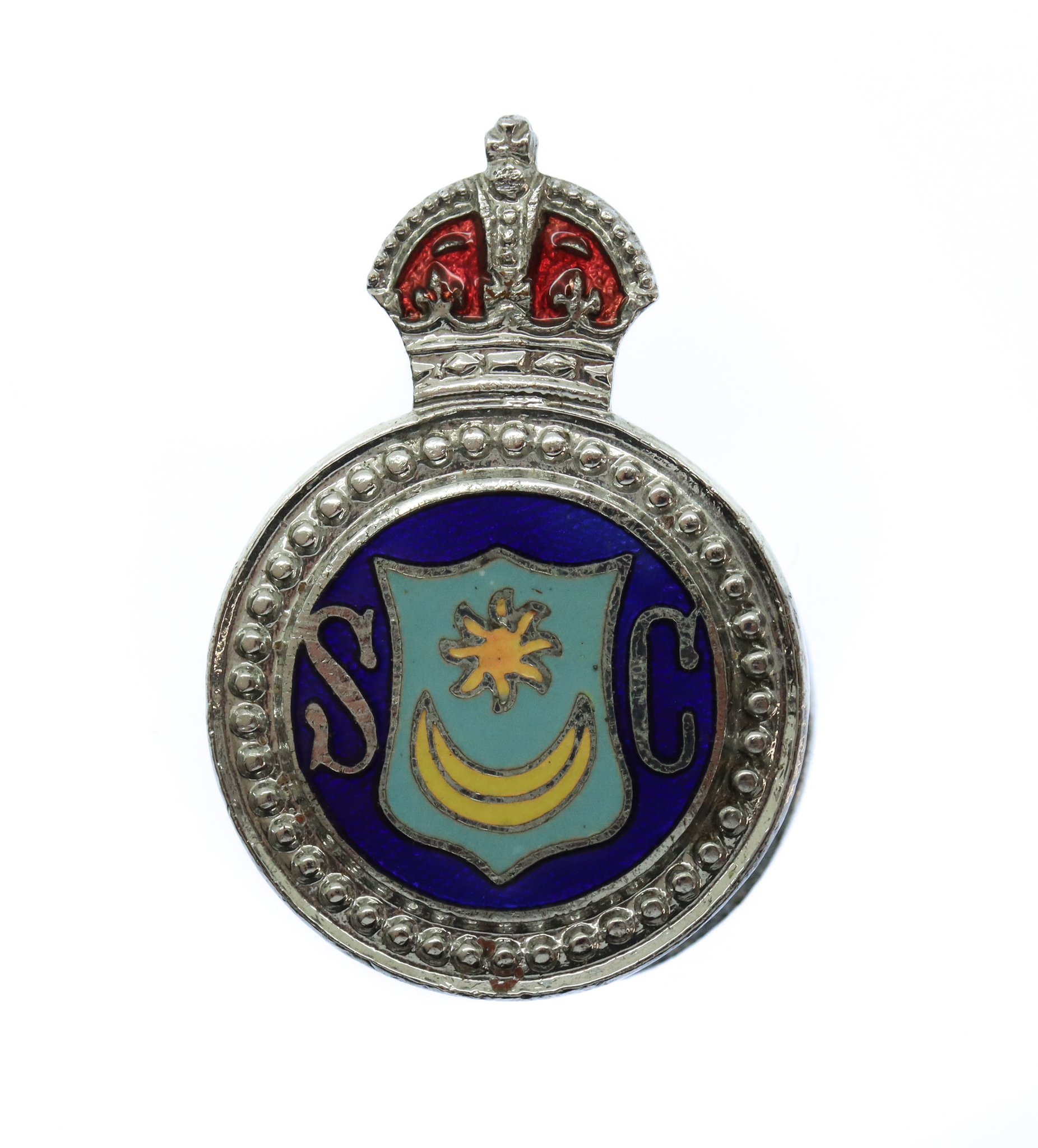 Portsmouth City Police Special Constabulary Enamelled Lapel Badge - King's Crown