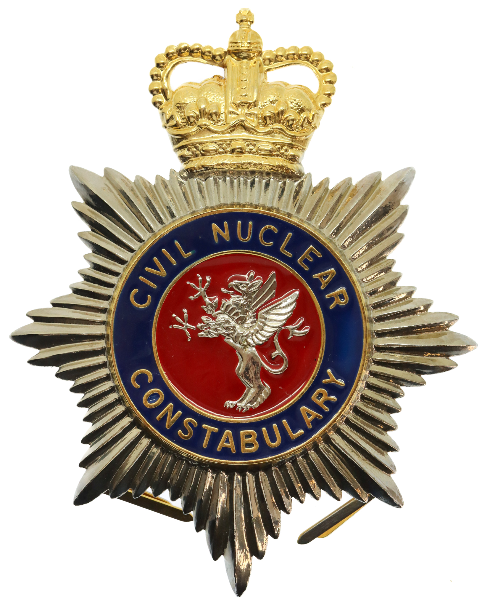 Civil Nuclear Constabulary Enamelled Helmet Plate - Queen's Crown