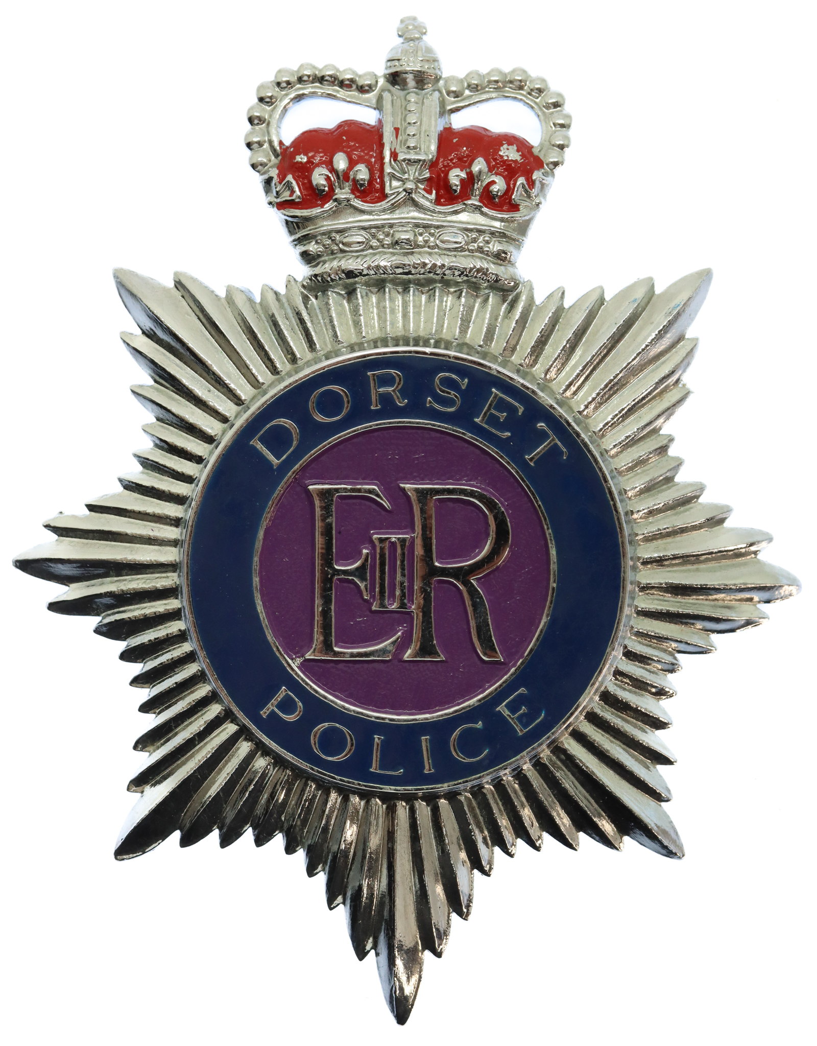 Dorset Police Enamelled Helmet Plate - Queen's Crown