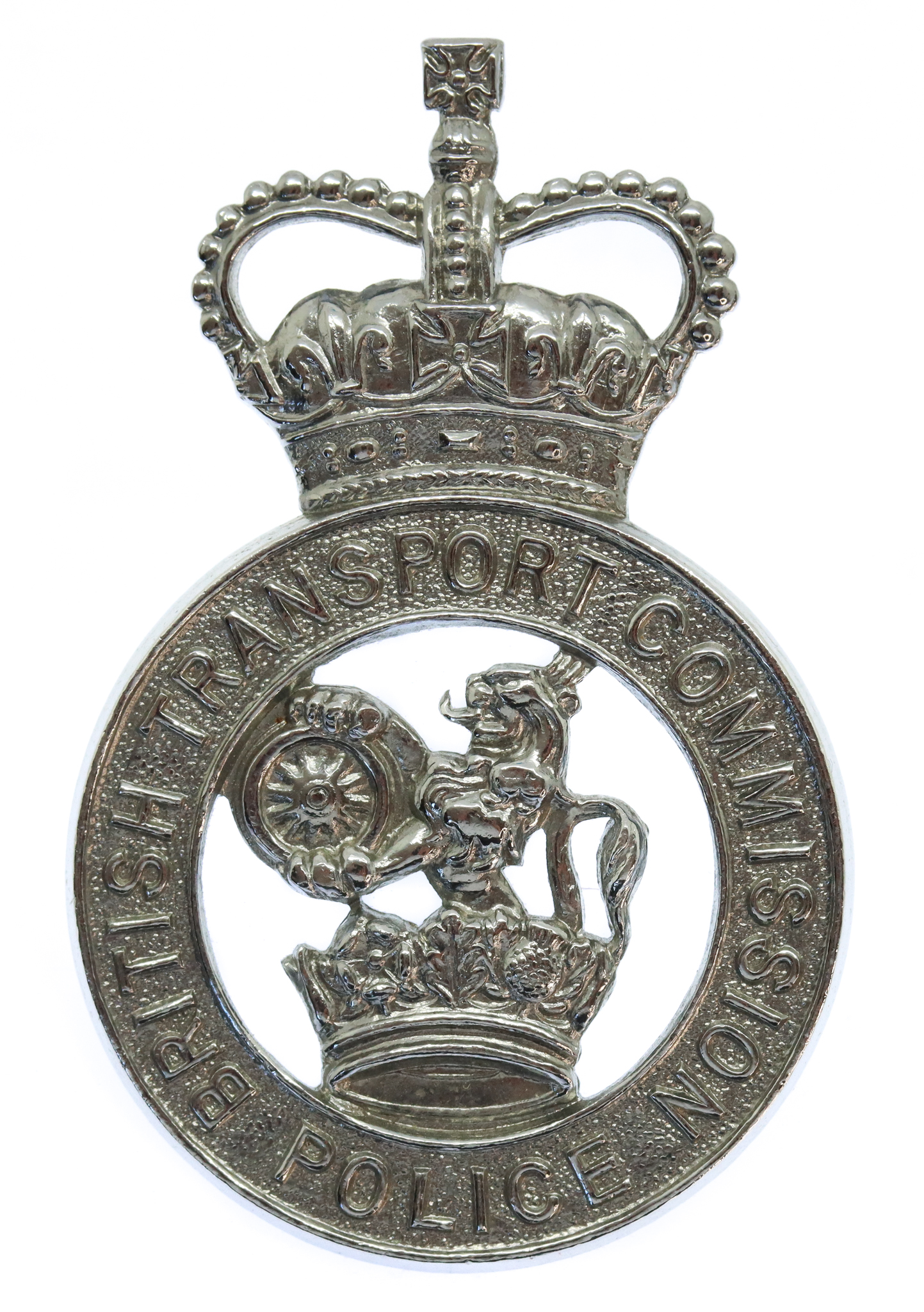 British Transport Commission (B.T.C.) Police Cap Badge - Queen's Crown