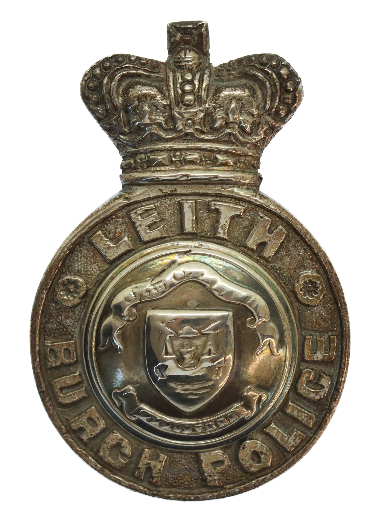 Rare Victorian Leith Burgh Police Senior Officer's Kepi Badge