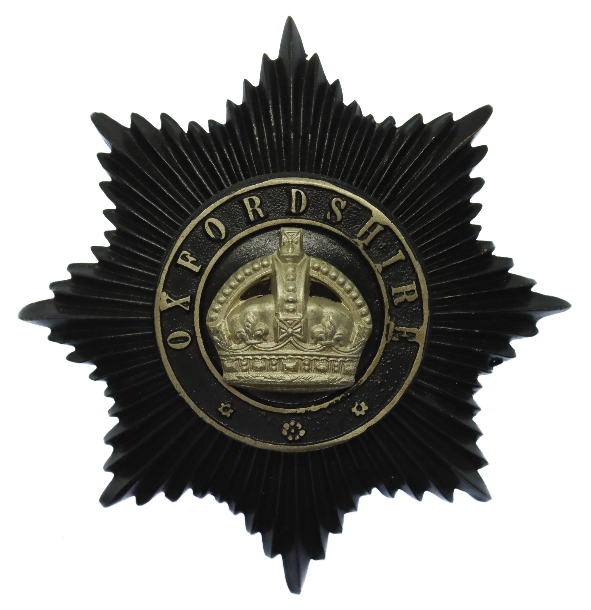 Oxfordshire Constabulary Sergeants Helmet Plate - King's Crown