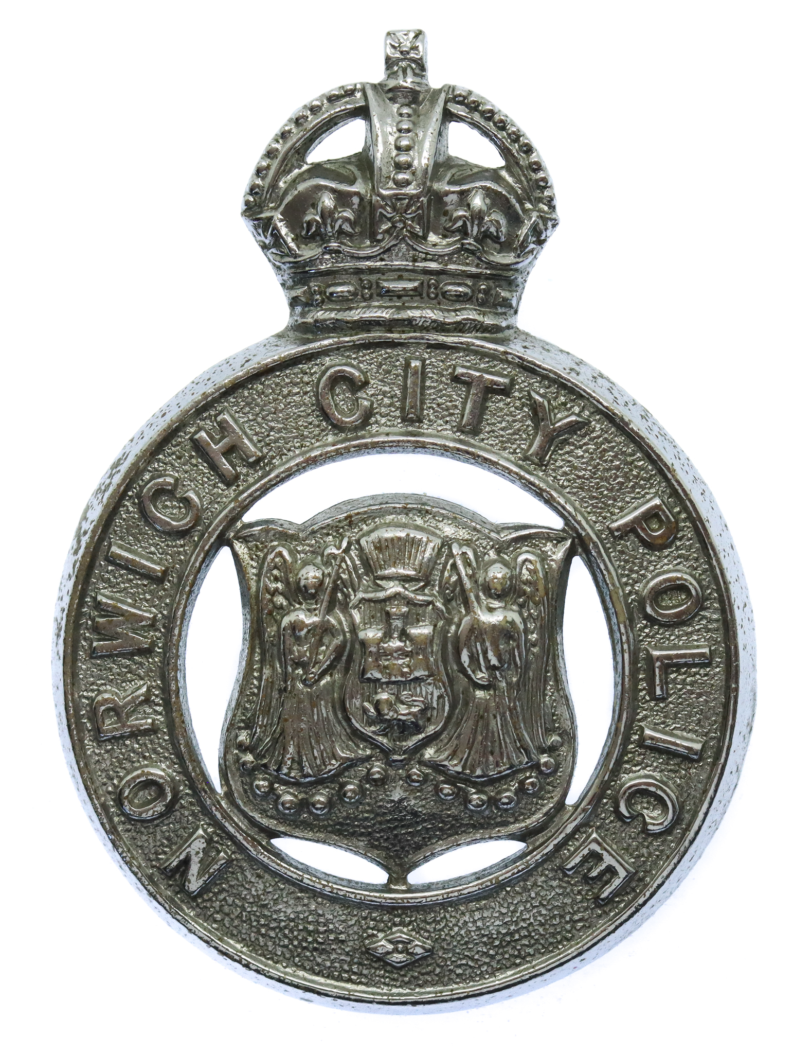 Norwich City Police Cap Badge - King's Crown