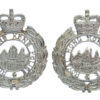 Pair of Royal Hong Kong Police Collar Badges - Queen's Crown