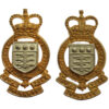 Pair of Royal Army Ordnance Corps (R.A.O.C.) Bi-Metal Collar Badges - Queen's Crown