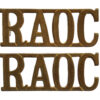 Pair of Royal Army Ordnance Corps (R.A.O.C.) Shoulder Titles