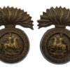 Pair of Northumberland Fusiliers Officer's Service Dress Collar Badges