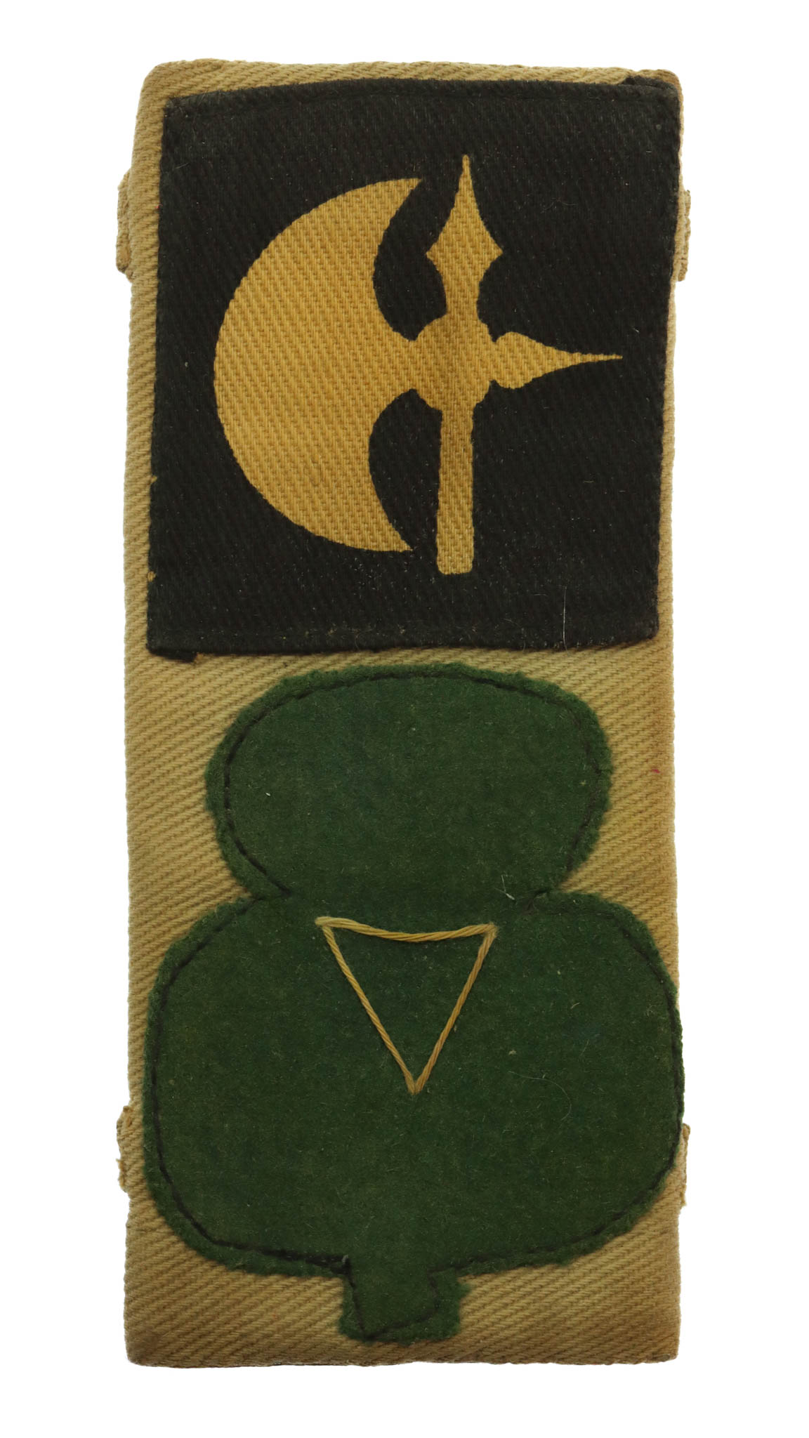 WW2 78th Division 38th Irish Brigade Cloth Combination Formation Signs Epaulette Insignia