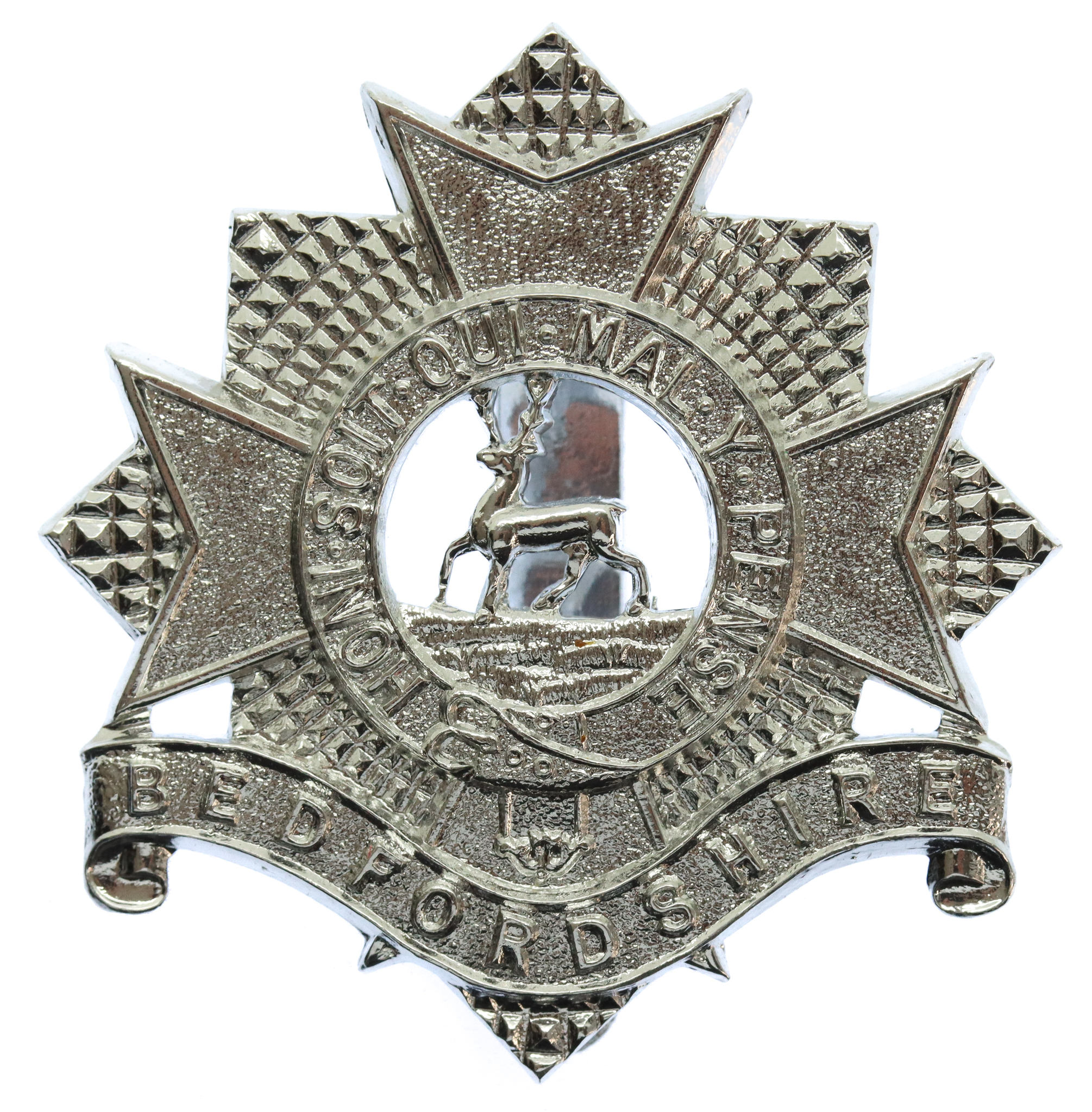Bedfordshire Regiment (Territorials) Anodised (Staybrite) Cap Badge