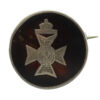 WW1 King's Royal Rifle Corps (K.R.R.C.) 1916 Hallmarked Silver & Tortoiseshell Sweetheart Brooch