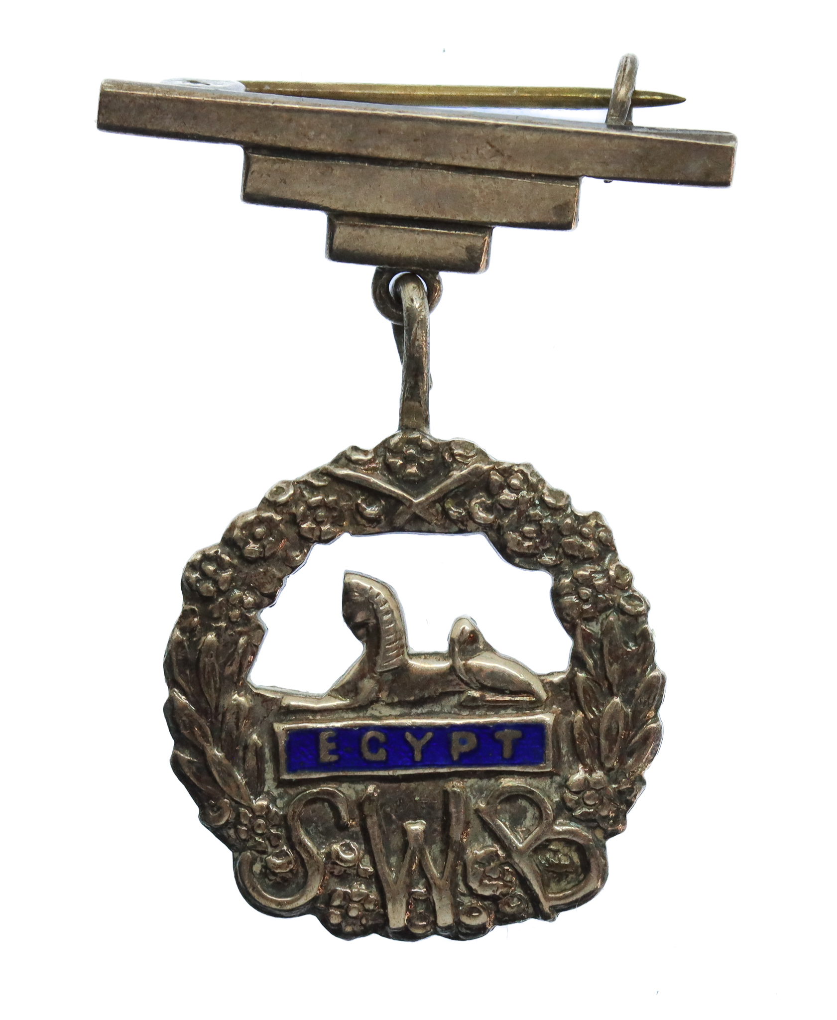 South Wales Borderers Silver & Enamel Pendant Sweetheart Brooch