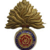 Royal Fusiliers Brass & Enamel Sweetheart Brooch - King's Crown
