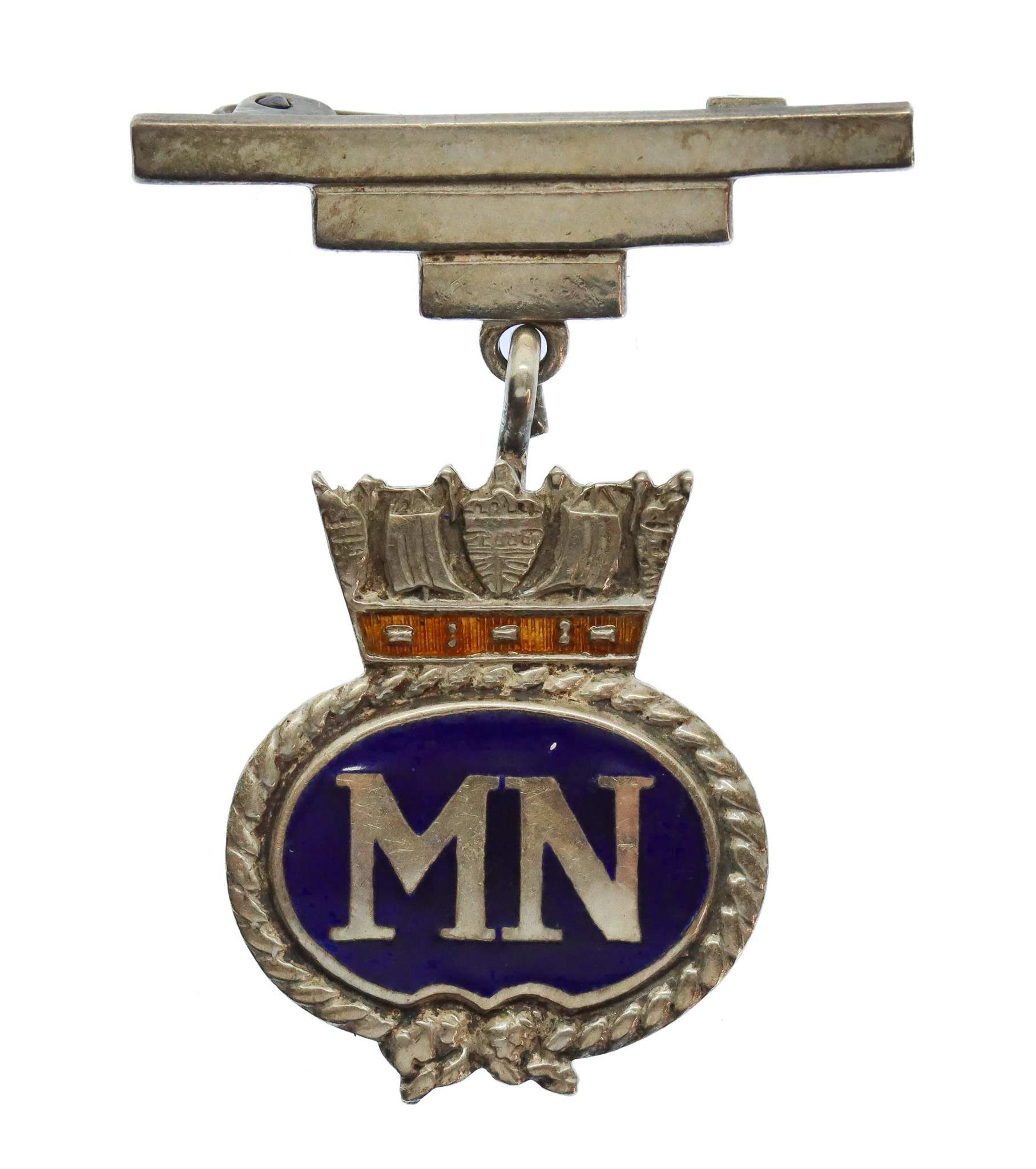 Merchant Navy Silver & Enamel Sweetheart Brooch