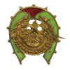 Cameronians (Scottish Rifles) Brass & Enamel Horseshoe Sweetheart Brooch