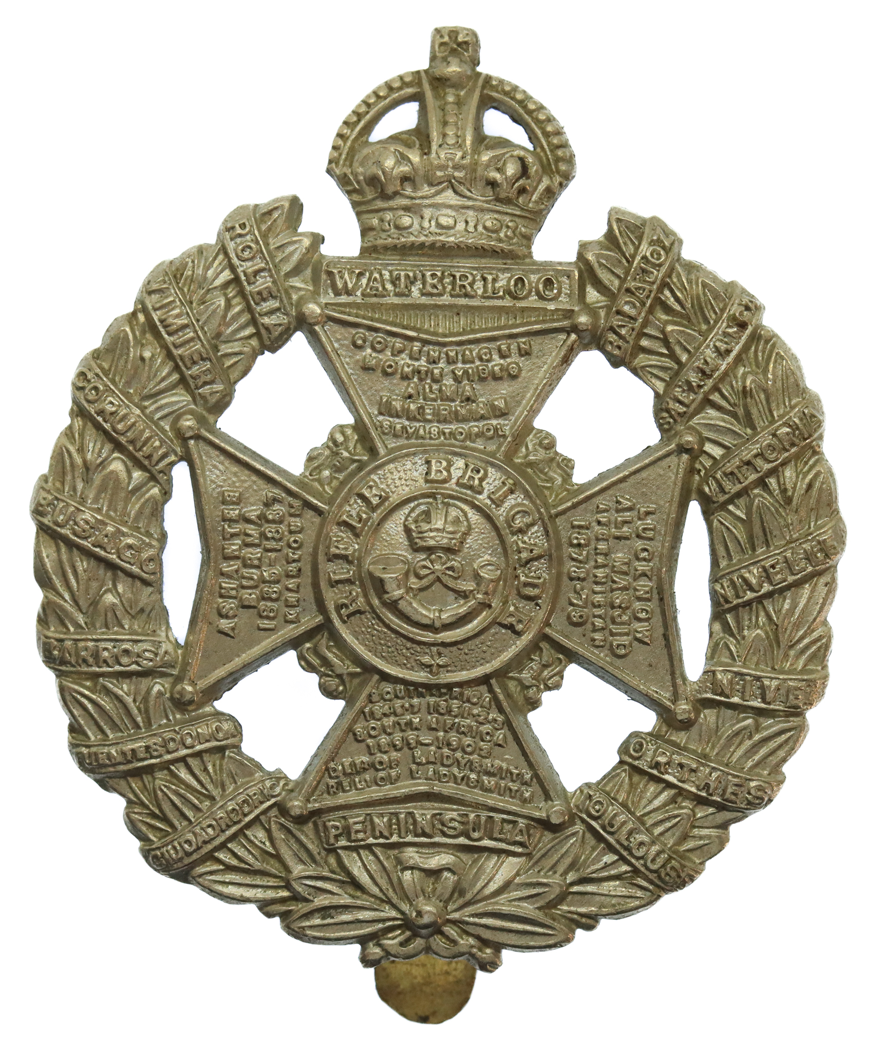 Rifle Brigade Cap Badge - Queen's Crown