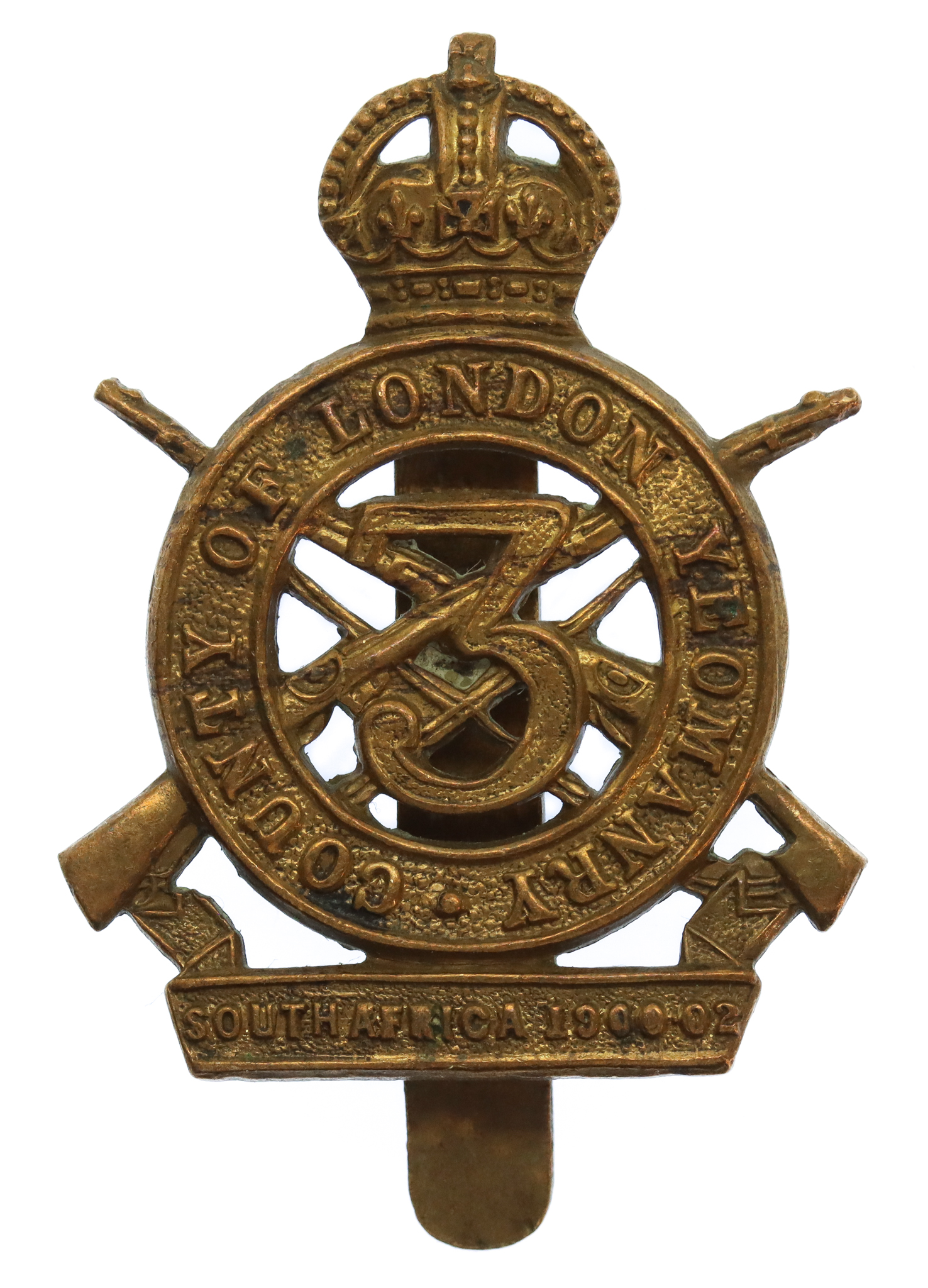 3rd County of London Yeomanry (Sharpshooters) Cap Badge - King's Crown