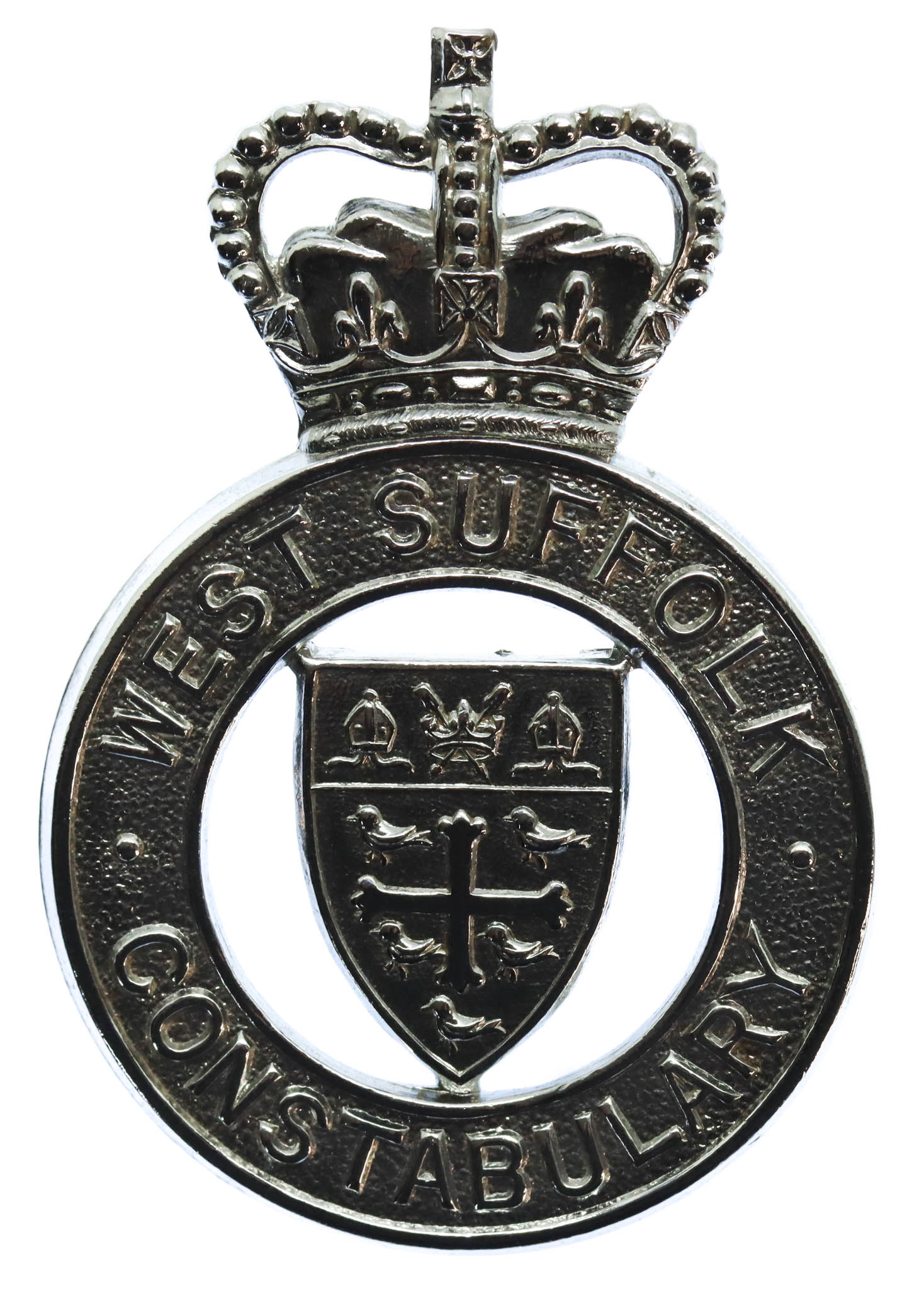 West Suffolk Constabulary Cap Badge - Queen's Crown