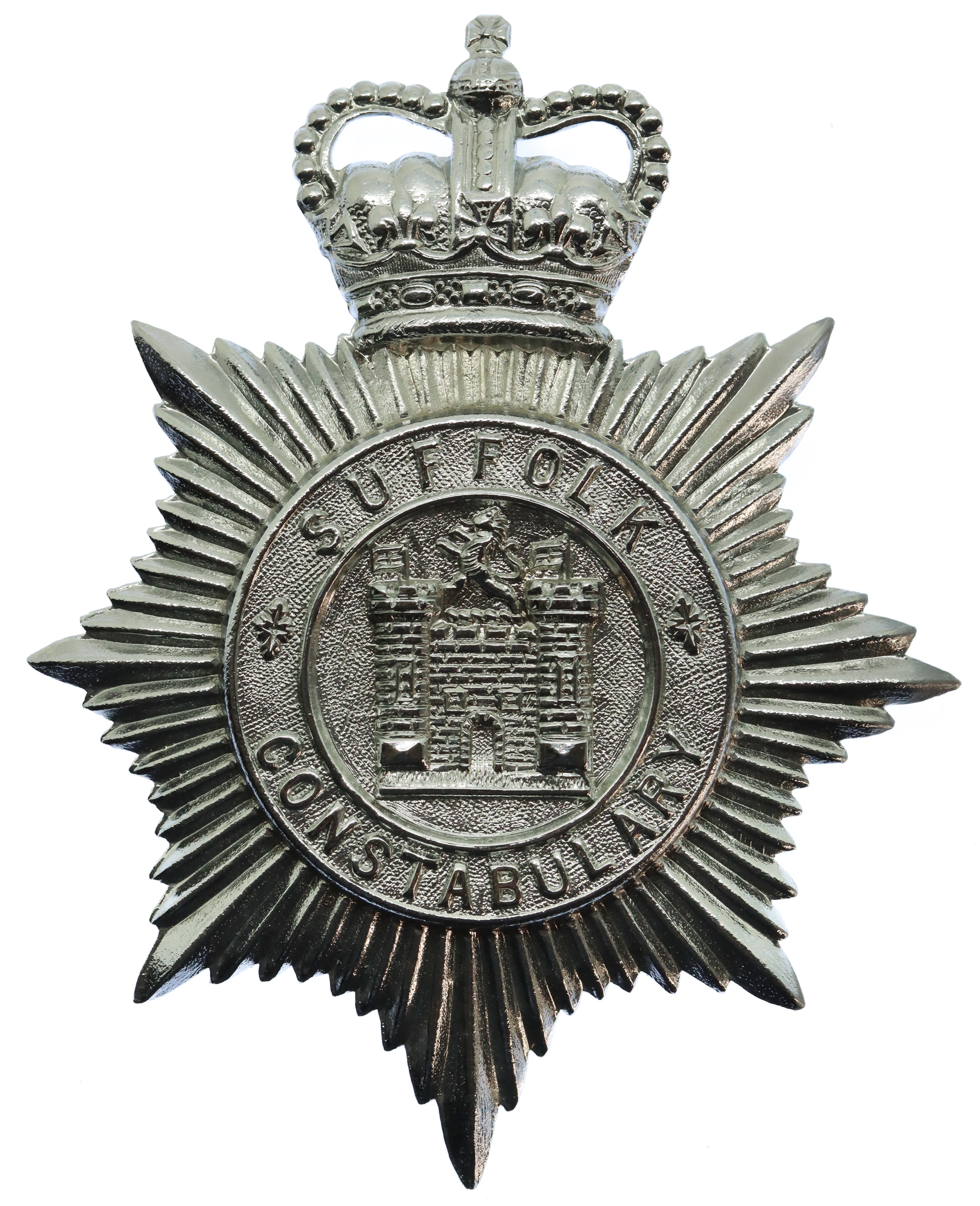 Suffolk Constabulary Helmet Plate - Queen's Crown
