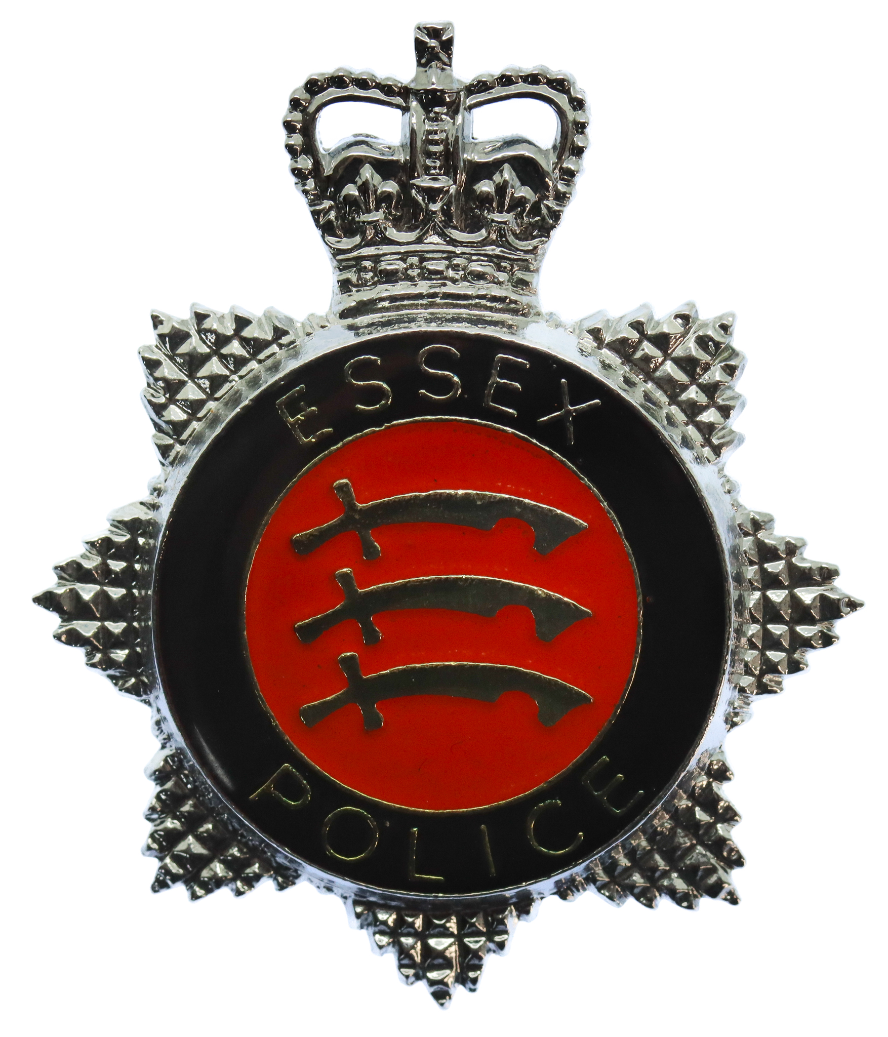 Essex Police Senior Officer's Enamelled Cap Badge - Queen's Crown