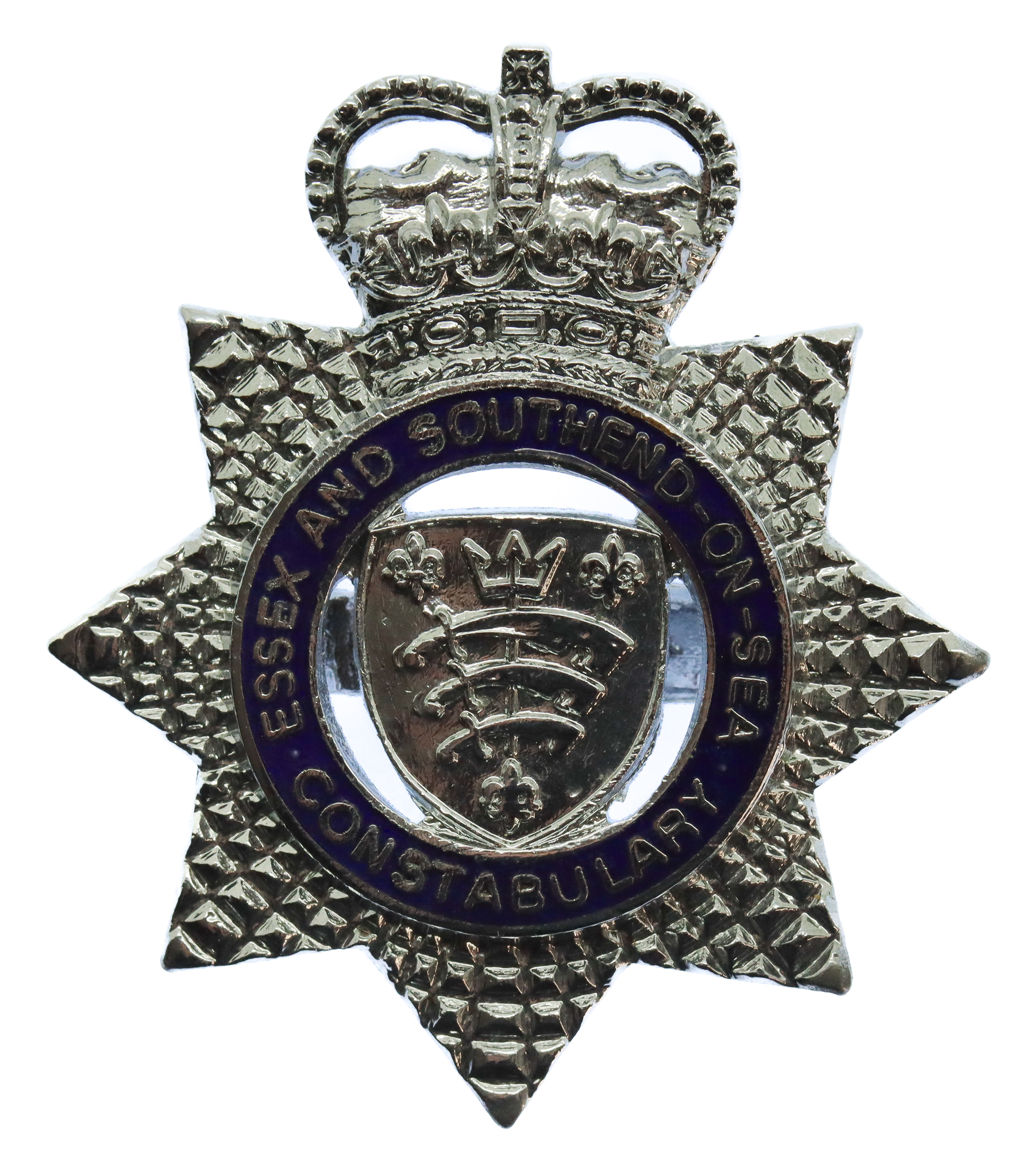 Essex and Southend-on-Sea Constabulary Senior Officer's Enamelled Cap Badge - Queen's Crown