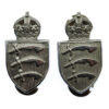 Pair of Essex Constabulary Collar Badges - King's Crown