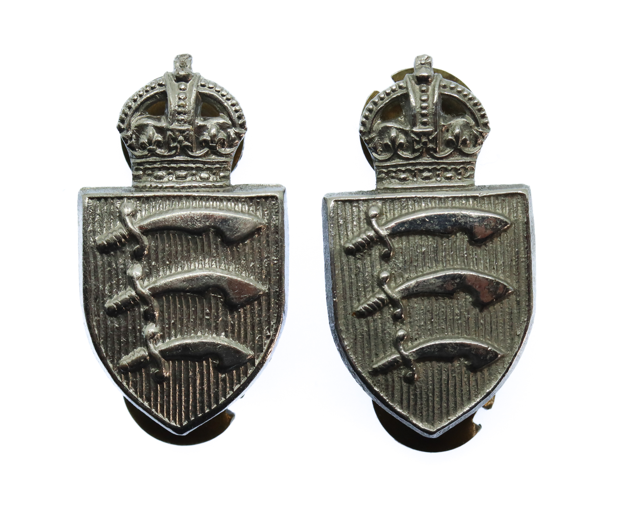 Pair of Essex Constabulary Collar Badges - King's Crown