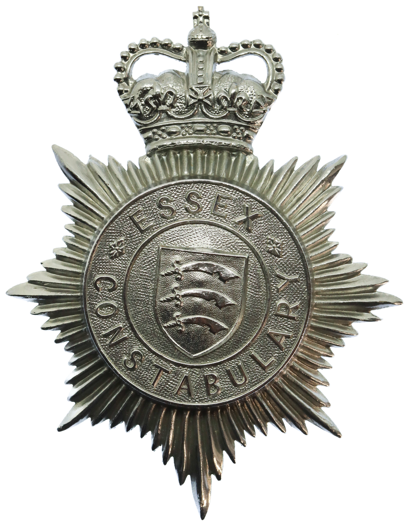 Essex Constabulary Helmet Plate - Queen's Crown