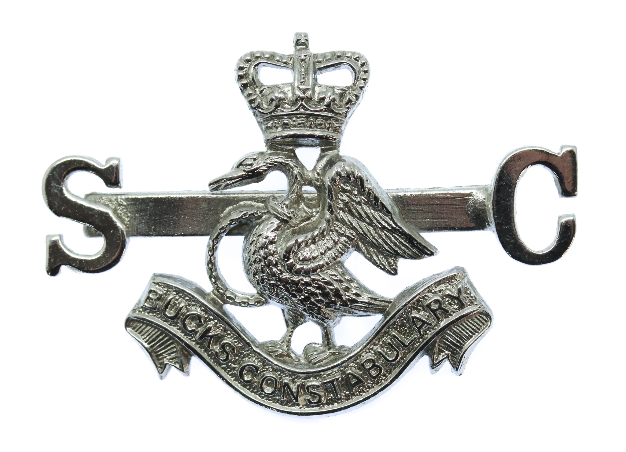 Buckinghamshire Special Constabulary Collar Badge - Queen's Crown
